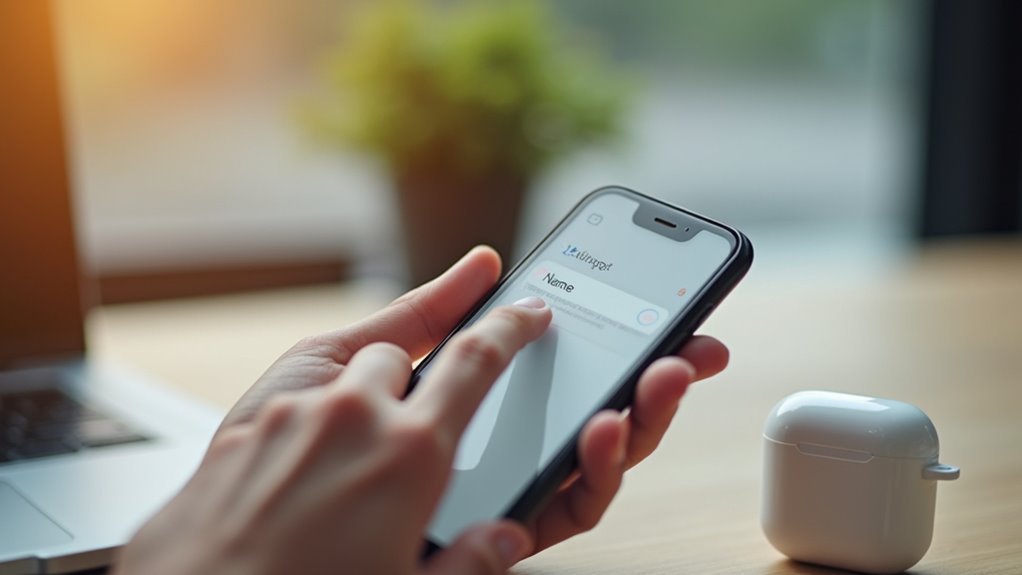 zmień nazwę airpods przez ustawienia bluetooth